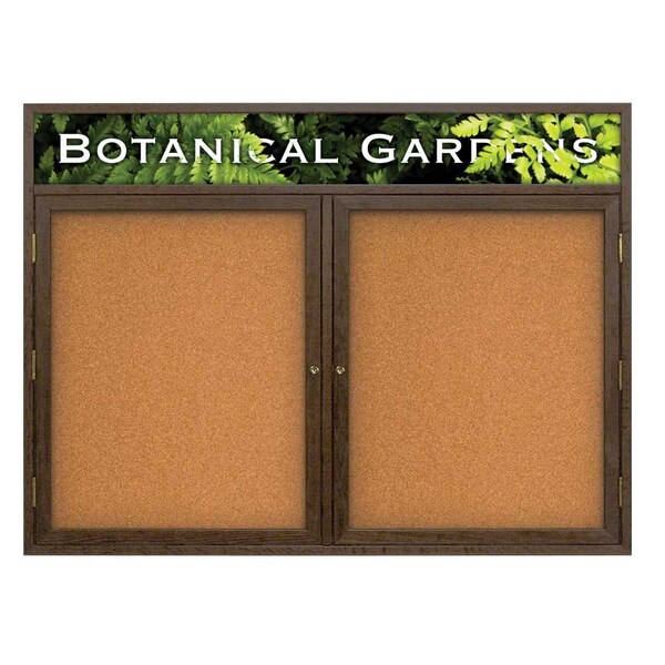 United Visual Products Open Faced Traditional Corkboard, 60x36" UV643A-BLACK-BUFF - main